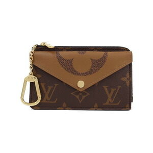 Louis Vuitton Monogram Porte Carte Recto Verso Coin Wallet Case Key Ring